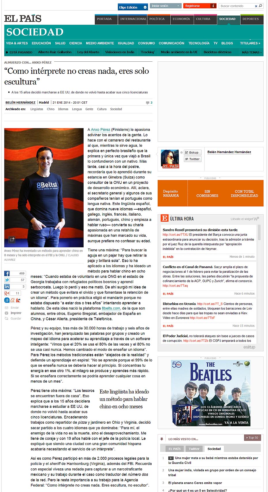 Anxo Pérez en El País
